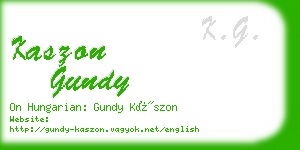 kaszon gundy business card